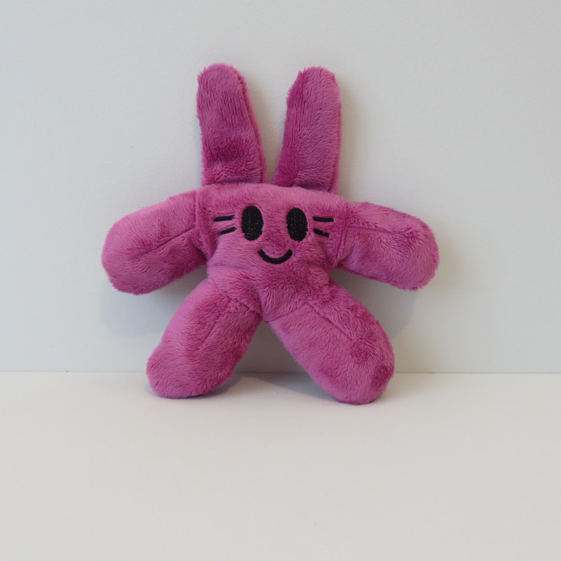 Peluche Star-bunny violette, vue de face