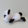 Peluche panda noire et blanche, vue de profil